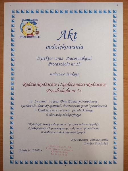 PODZIĘKOWANIA