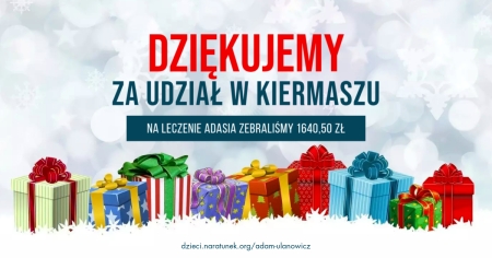 Podziękowania za udział w Kiermaszu Bożonarodzeniowym